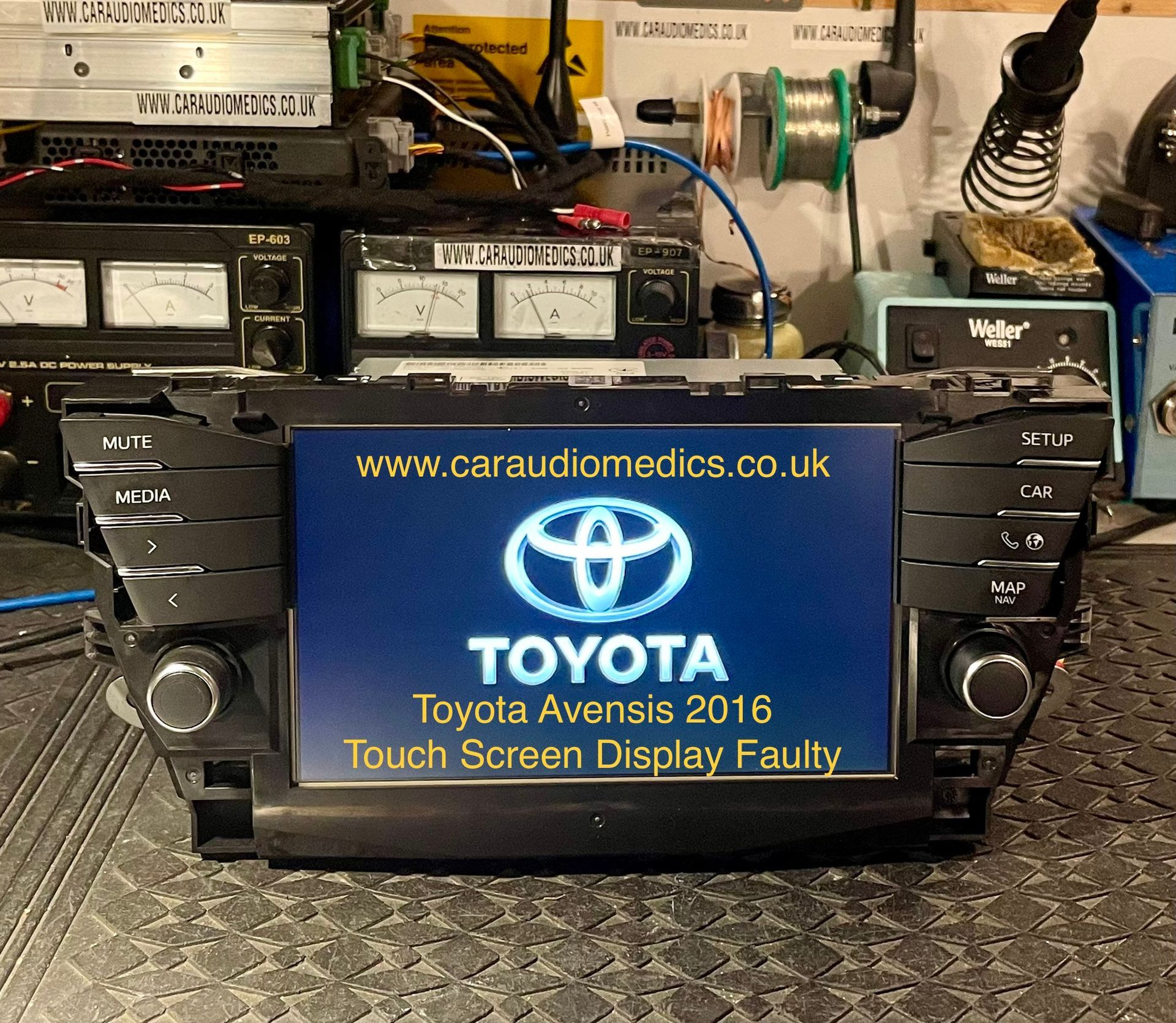 Toyota Avensis 2016 2017 2018
86140-05250 CV-VS65F6AE
Panasonic / Fujitsu Ten
Repair faulty touchscreen
www.caraudiomedics.co.uk