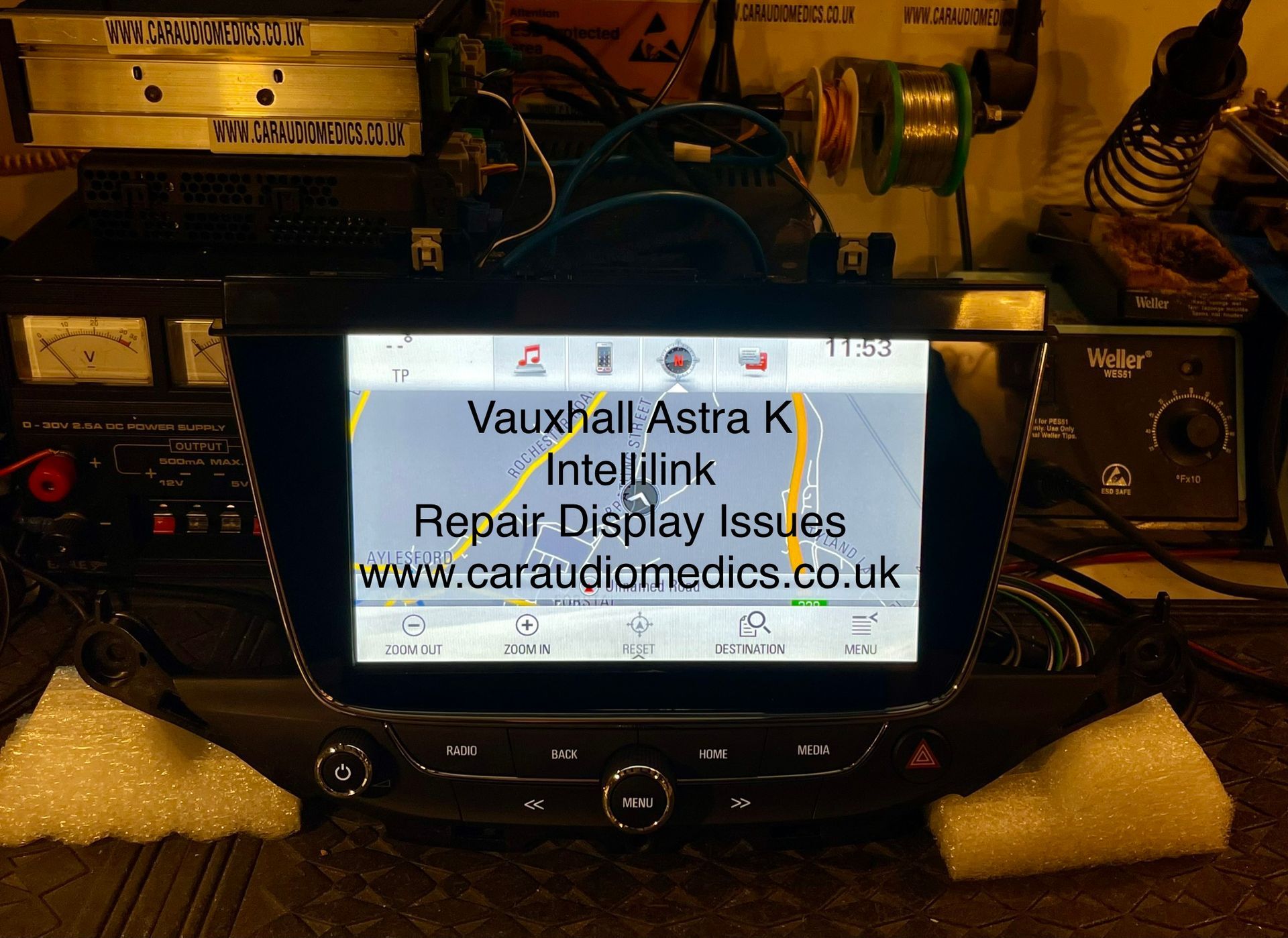 Vauxhall Astra K 2016 2017 2018 2019
Intellilink Navi 900
Delphi 3904 2448
Repair blank black flashing display. Touchscreen unresponsive.
www.caraudiomedics,co,uk