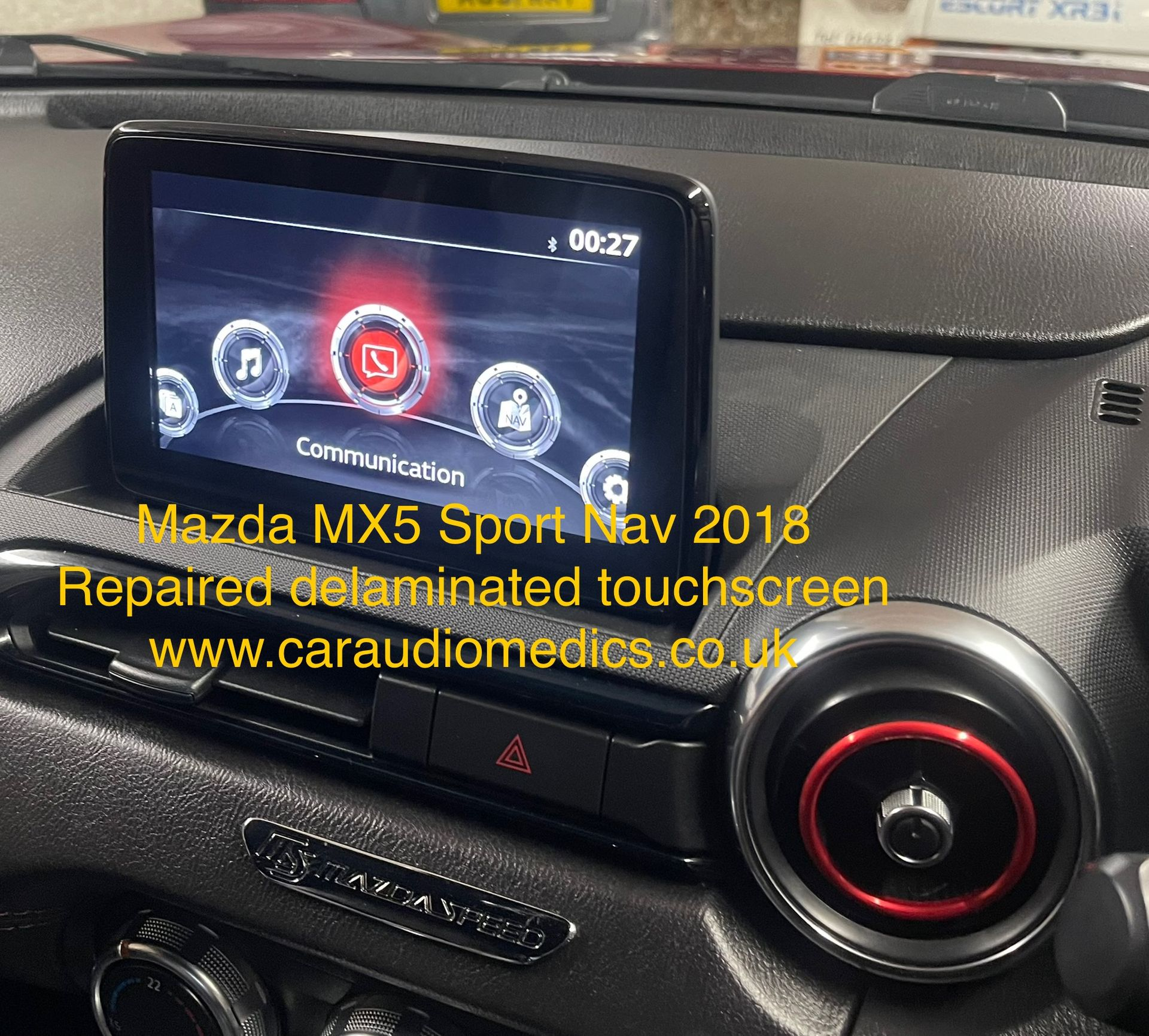 Repair delaminated display Mazda MX5 Sport Nav 2018 www.caraudiomedics.co.uk.
N315 611J0 J12AIPM Display RHD
YPHZAF-14E800-AC KA164
Repair Delaminated Touchscreen LCD www.caraudiomedics.co.uk
www.caraudiomedics.co.uk