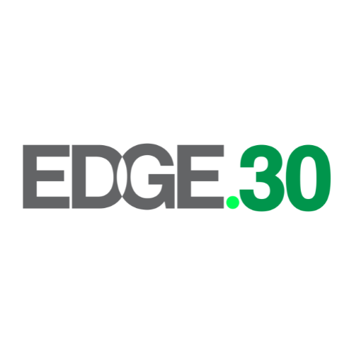 Edge .30 logo in white