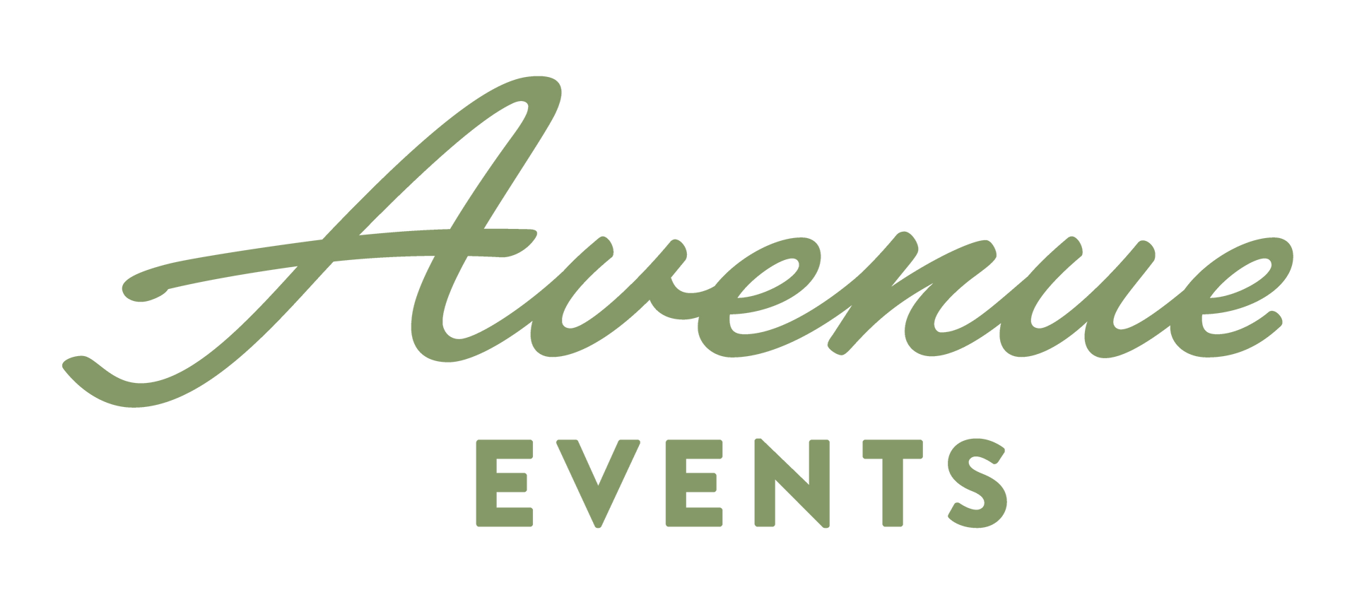 Avenue Events text logo in green