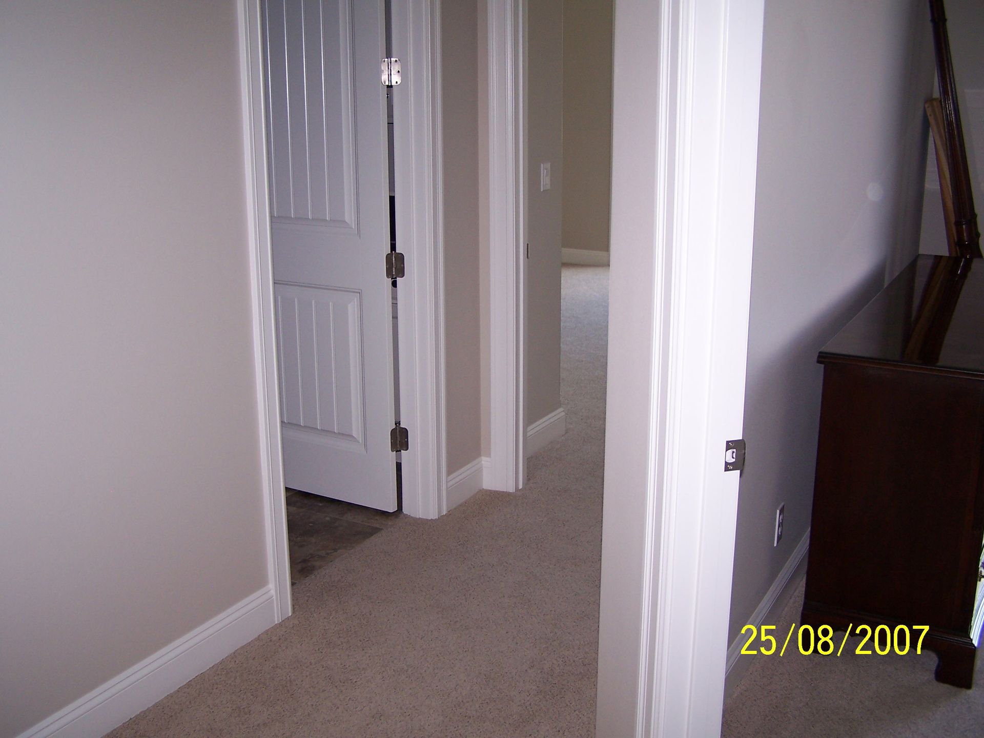 A photo of a hallway taken on august 25 2007