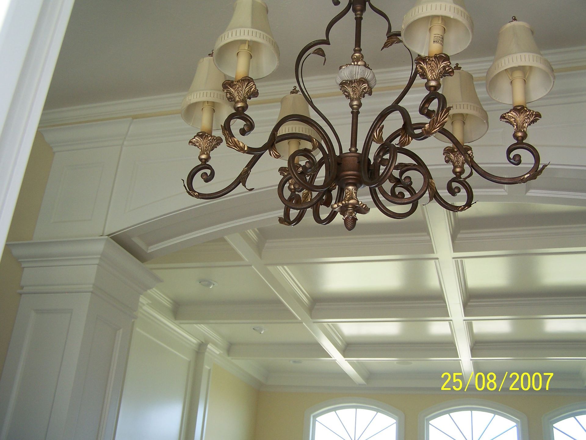 A picture of a chandelier was taken on august 25 2007