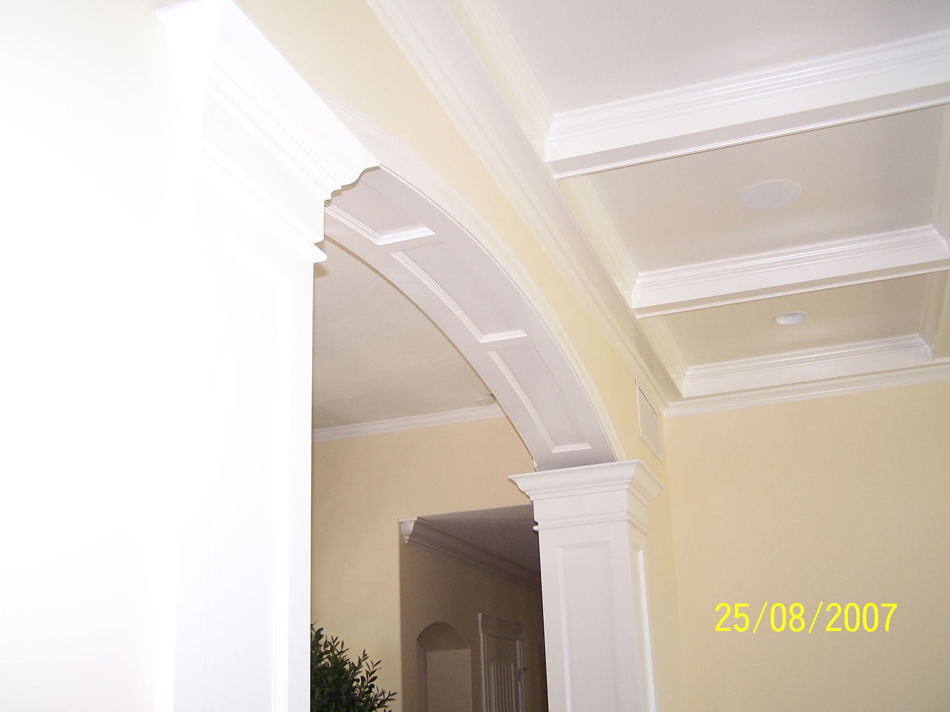 A picture of the ceiling of a house taken on august 25 2007