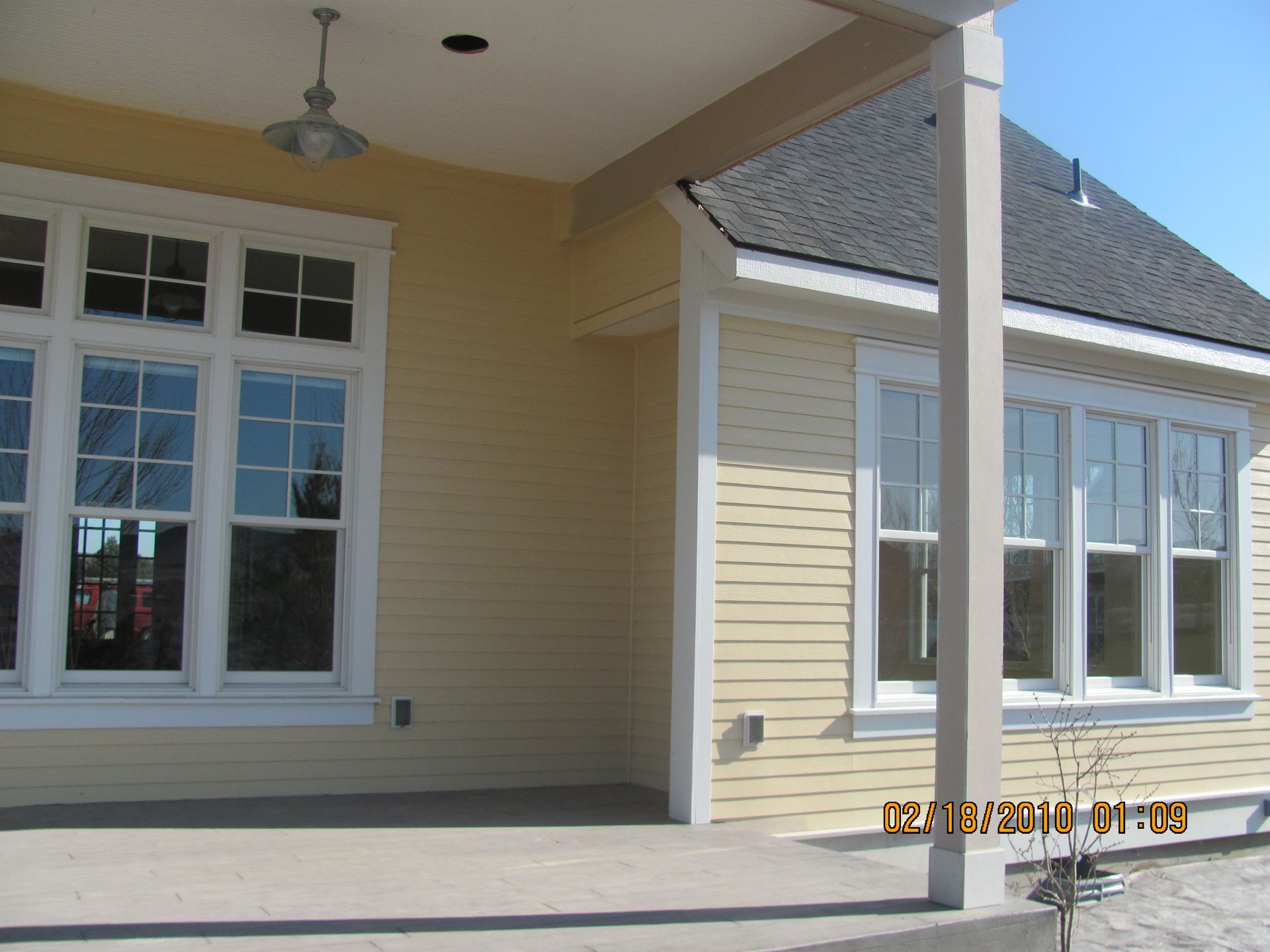 A picture of a house was taken on february 28 2010