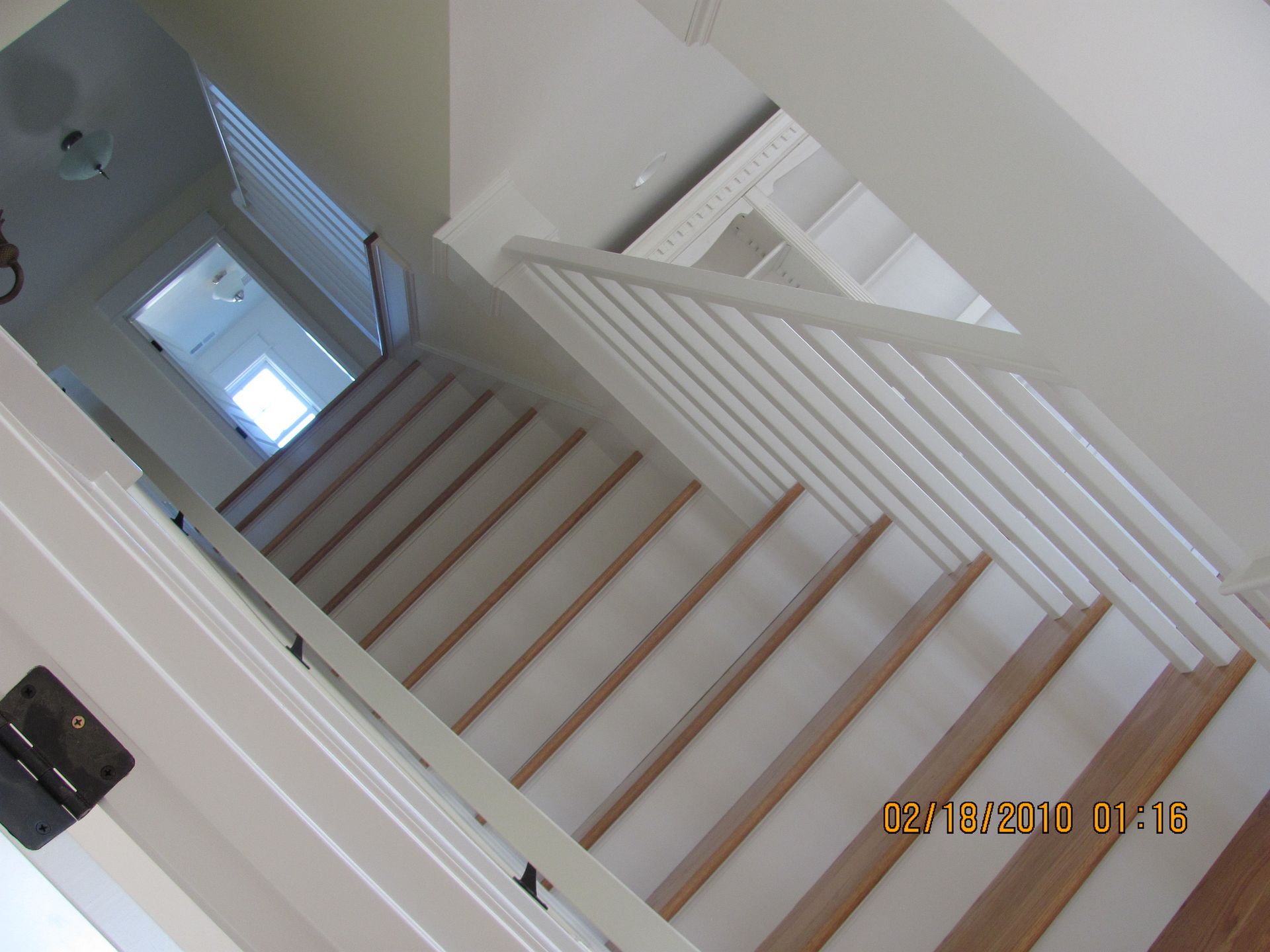 A picture of a staircase taken on oct 8 2010