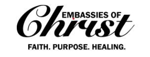 The logo for embassy of christ faith purpose healing