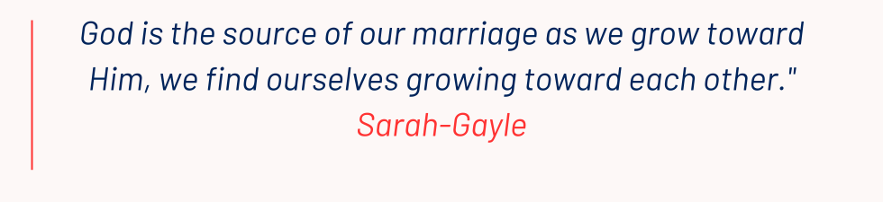 God is the source of our marriage.