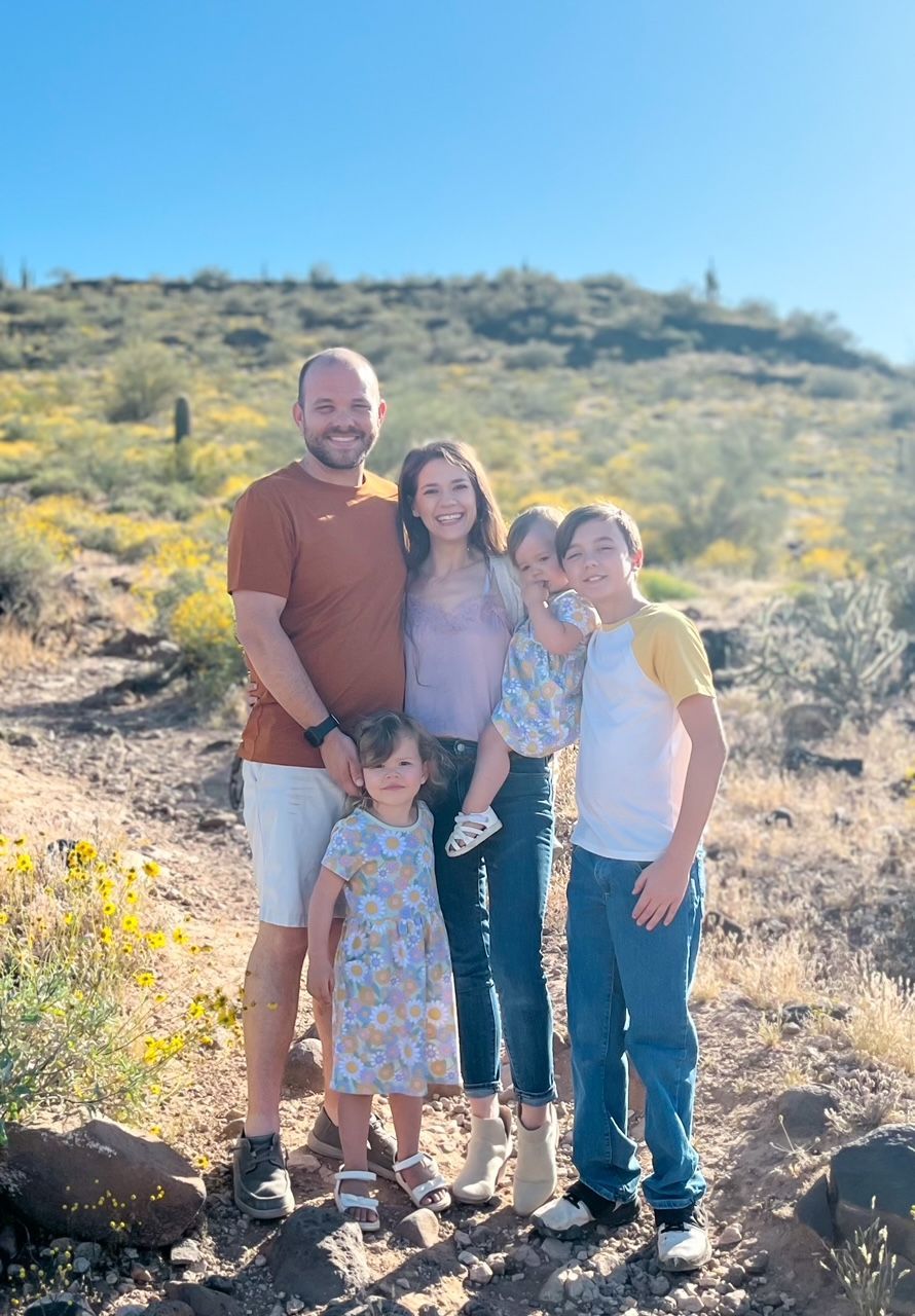 Isabelle Lovejoy, premarital coach at Hope Relentless, with her family