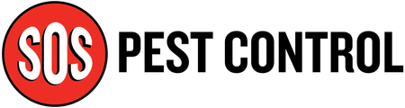 SOS Pest Control words in bold black letters.