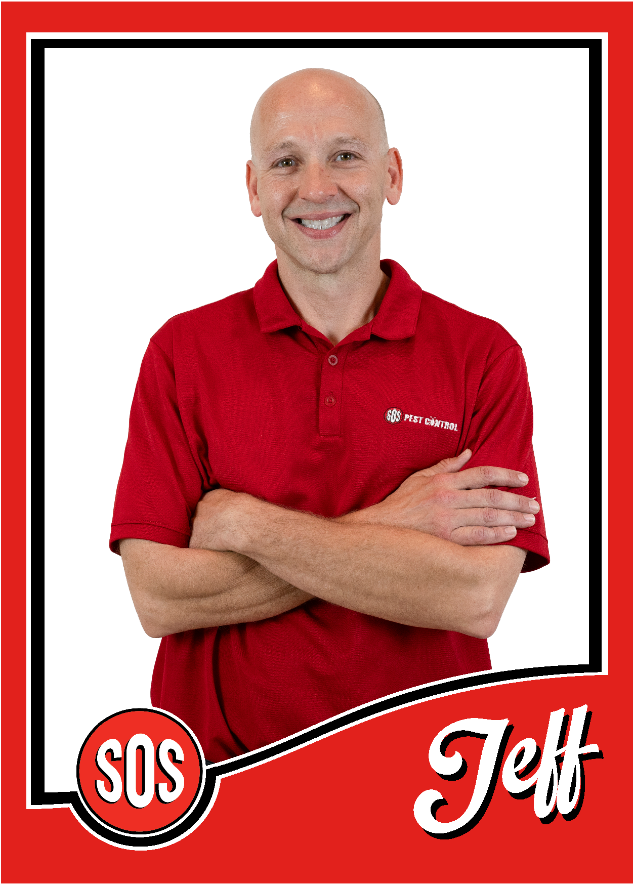 Pat is bed bug technician with his arms crossed.