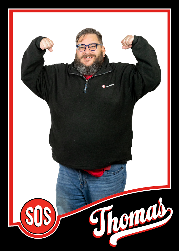 Thomas the account specialist is now flexing his muscles.