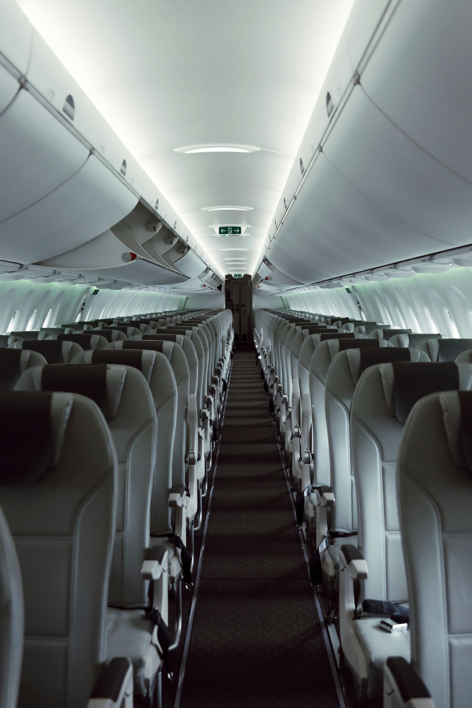inside of a airliner