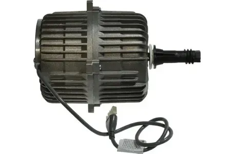 Electric Motor With Dark Gray Ribbed Housing — Cumming Airconditioning & Sheetmetal in Ryan, QLD