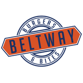 A logo for beltway burgers and bites is shown on a white background.