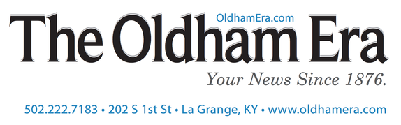 The Oldham Era newspaper logo with blue and black text and a contact line beneath it