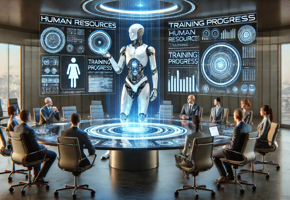 Illustration of AI in HR using AI
