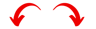 Two red arrows pointing in opposite directions on a white background.