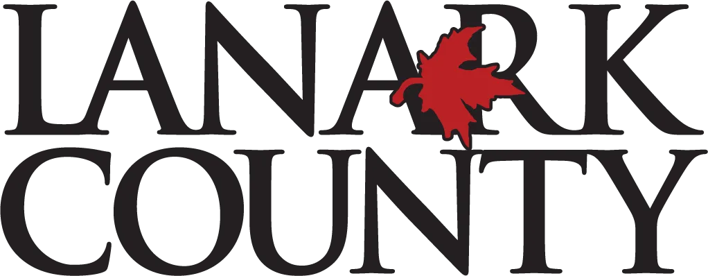 Logo for Lanark County, with the text 