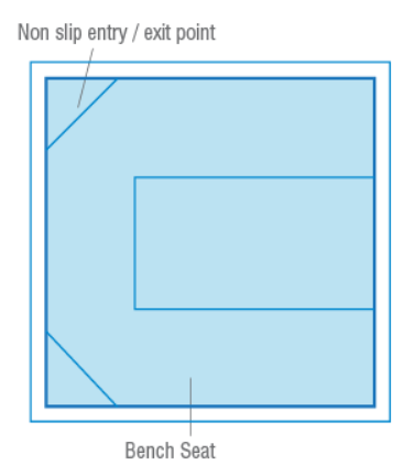 A Diagram drawing of a Square Spa — SJ Pools and Concreting in Dubbo, NSW