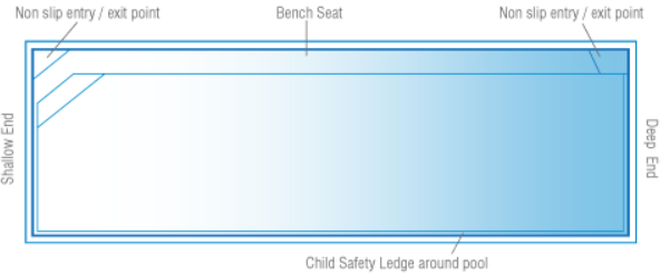 A Diagram drawing of a Large brampton lap pool 10.1m x 3.5m &mdash; SJ Pools and Concreting in Dubbo, NSW