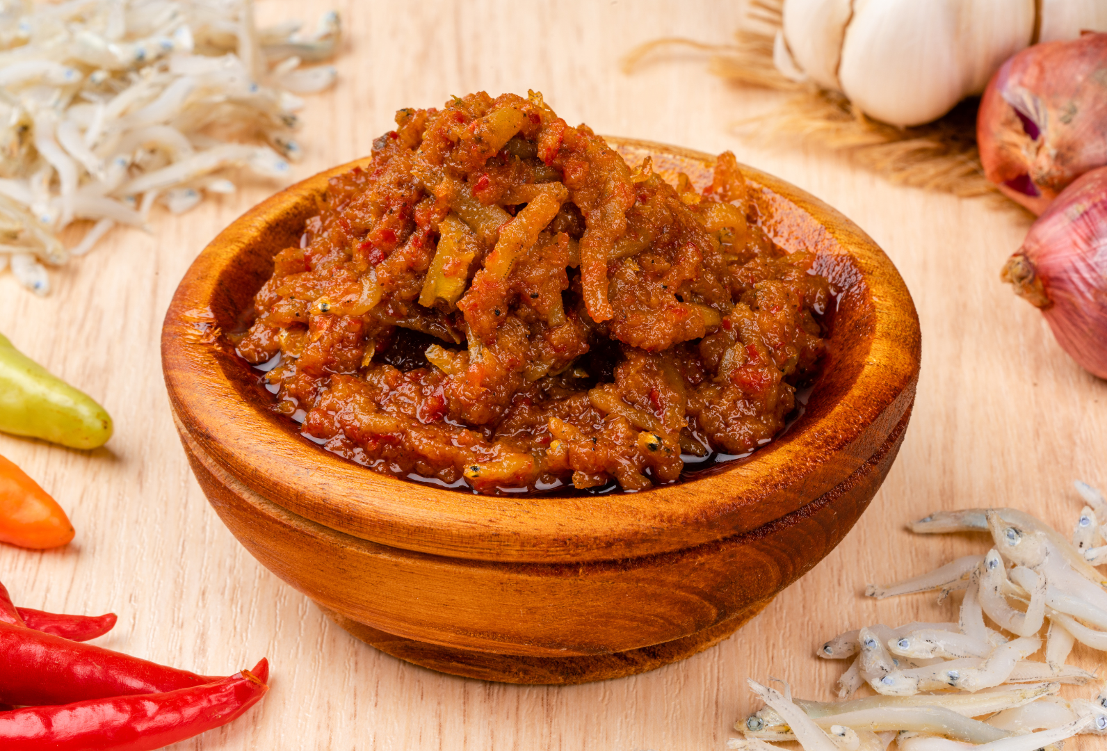 A delectable plate of sambal udang petai, cooked in Tea Garden sambal paste