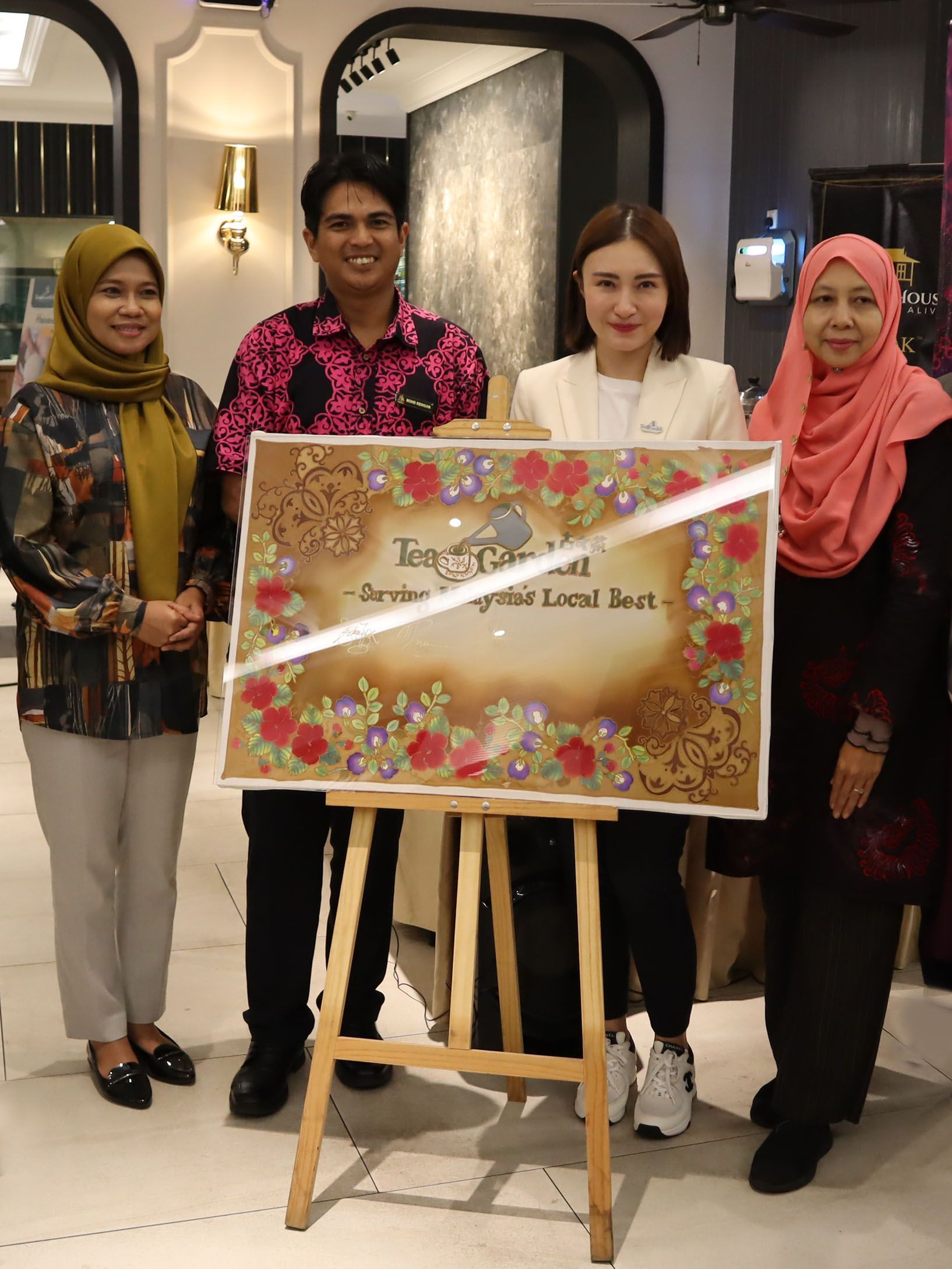 Tea Garden in celebration of working with local artist in support of local arts