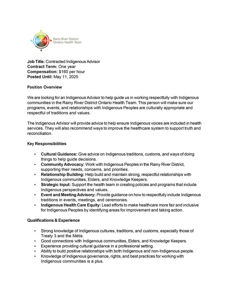 contracted indigenous advisor