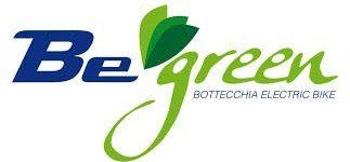 Il logo della bici elettrica Be Green Bottecchia è blu e verde.