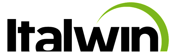 Un logo nero e verde per italwin su uno sfondo bianco