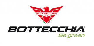 Un logo per bottecchia verde con un'aquila sopra.