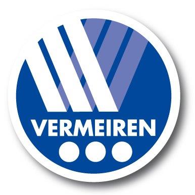 Un logo blu e bianco con la scritta vermeiren