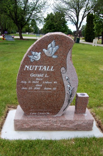 Gravestone with 