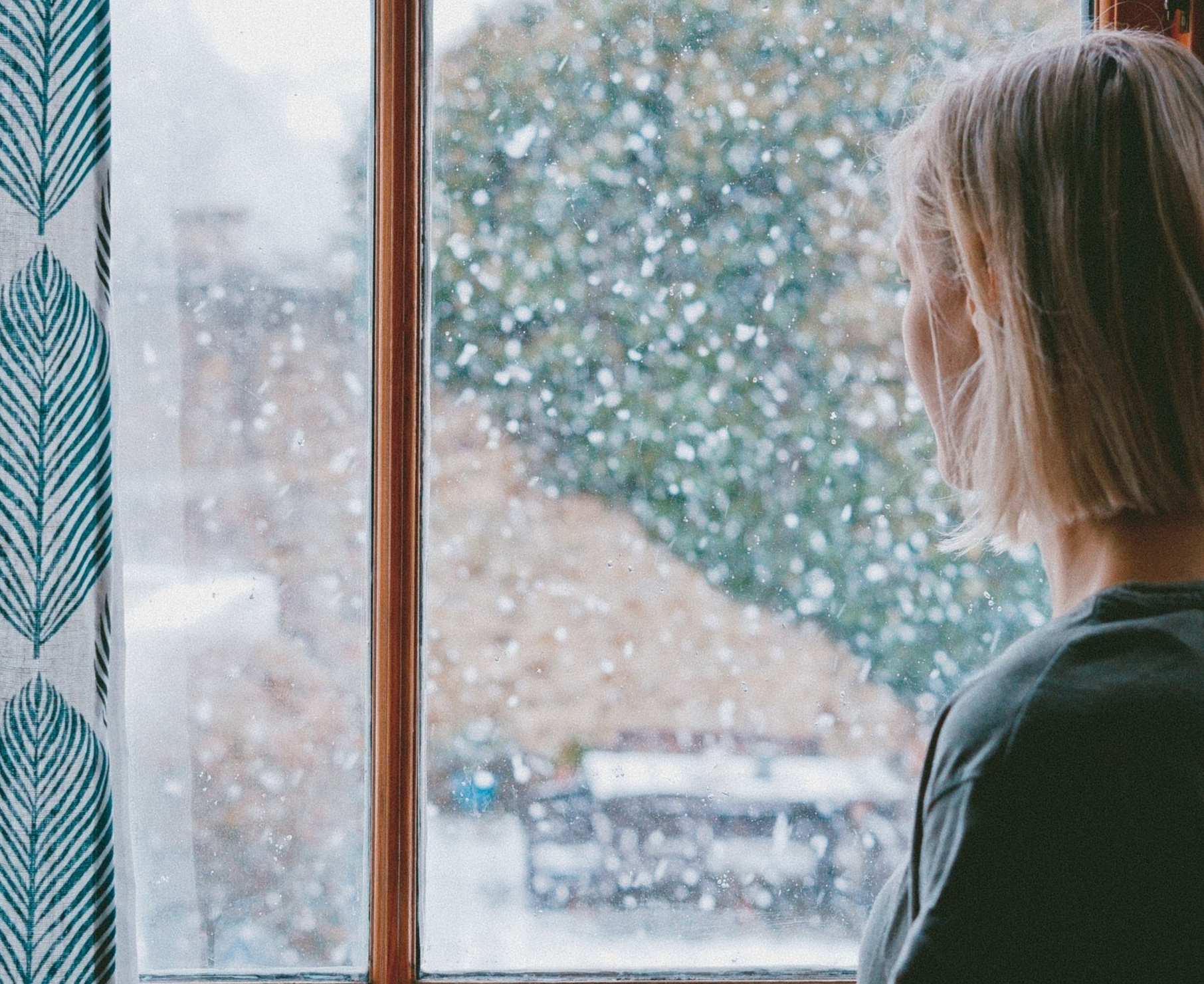Isolated and lonely woman
