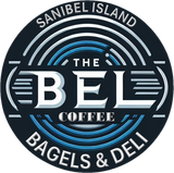 A logo for the bel coffee bagels and deli