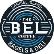 A logo for the bel coffee bagels and deli