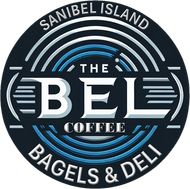 A logo for the bel coffee bagels and deli