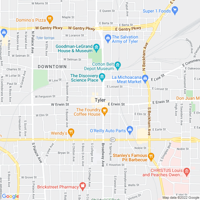 Map of business location