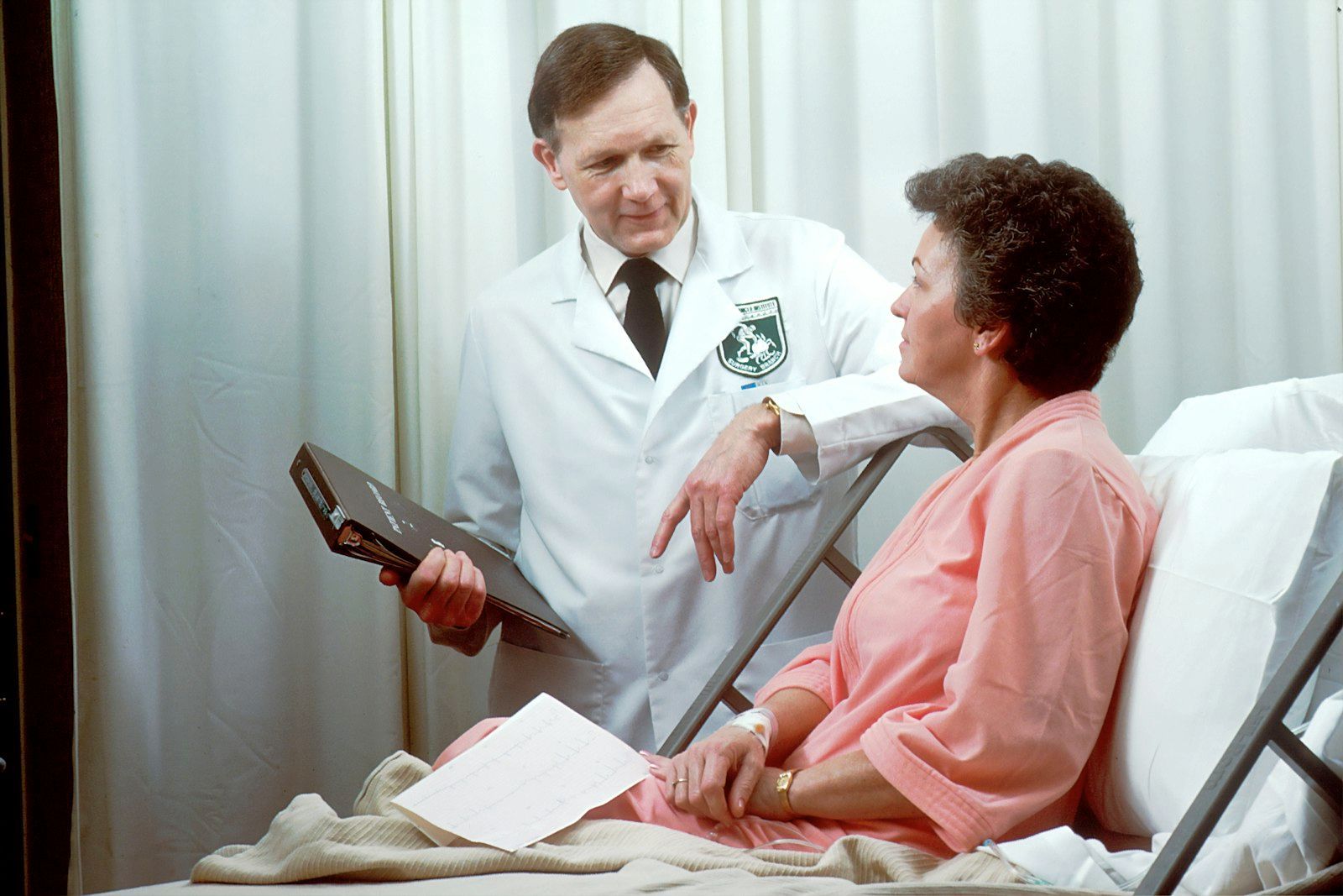 Doctor talking with a patient