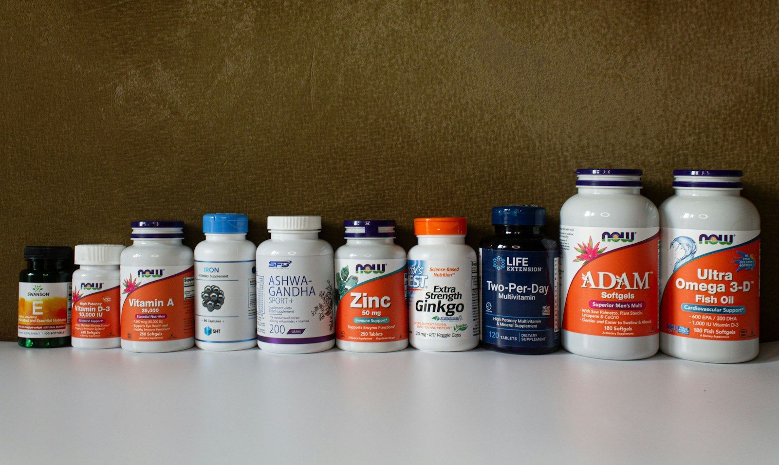 Bottles of vitamins