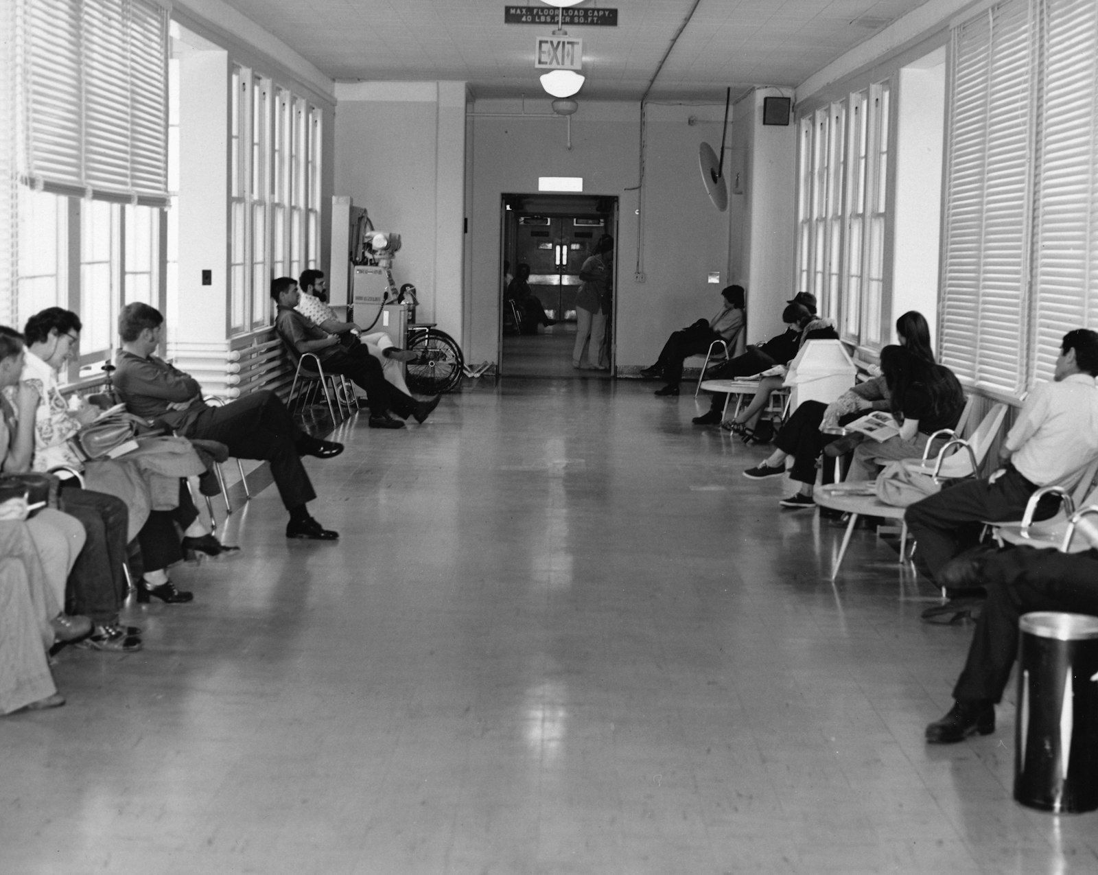 Quiet waiting area in a clinic