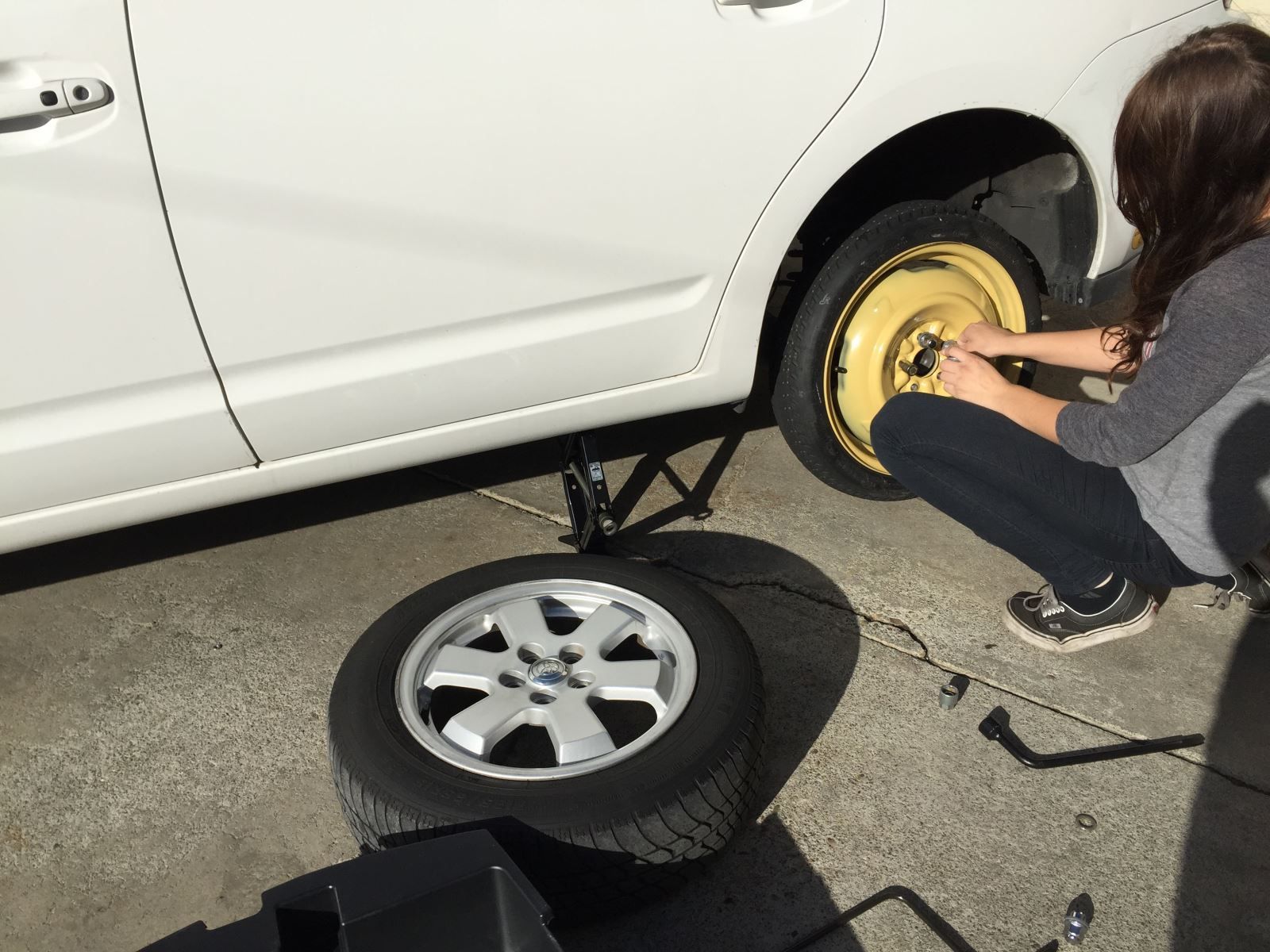 Chaning flat tire | A+ Japanese Auto Repair, Inc.