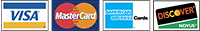 Accepted Credit Cards (VISA, Mastercard, AMEX)