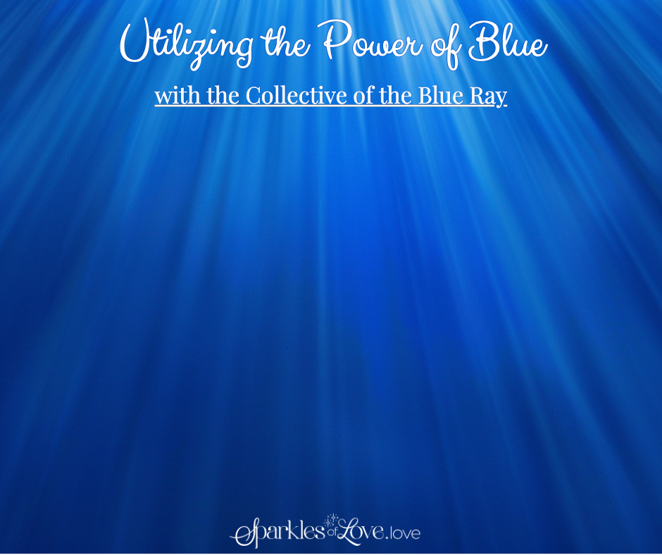 Blue abstract background with the text “Utilizing the Power of Blue” and “with the Collective of the Blue Ig…”