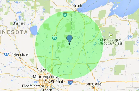 Service Area Radius
