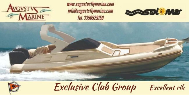 An advertisement for augustus marine shows a boat in the ocean