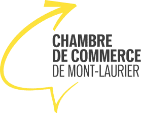 Un logo jaune et noir pour la chambre de commerce de mont-laurier