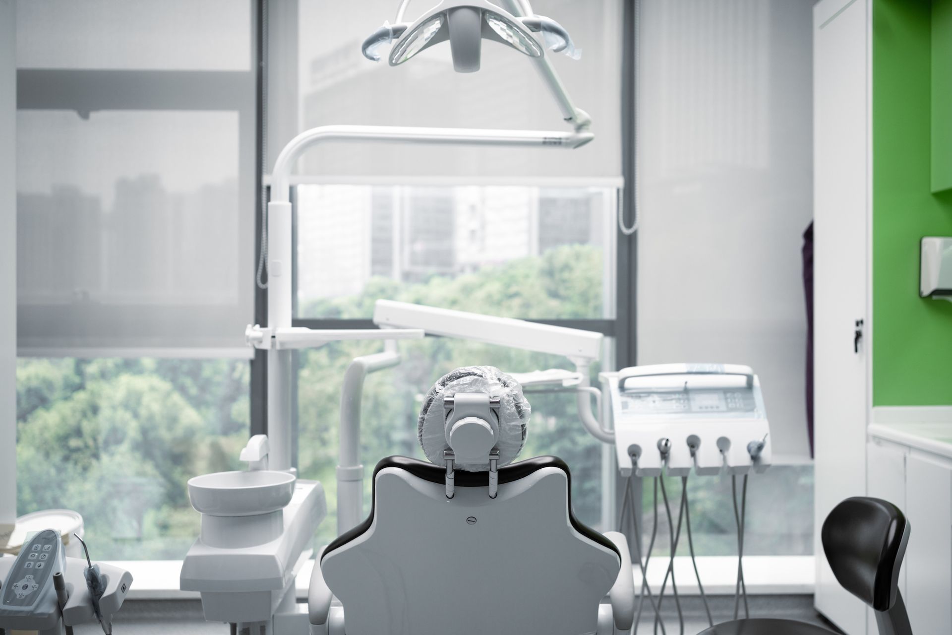 Dental chair in dental clinic.