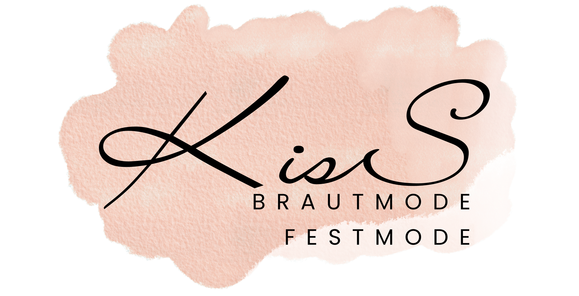 Das „Lis“-Logo auf hellrosa Aquarellhintergrund, darunter die Aufschriften „BRAUTMODE“ und „FESTMODE“.
