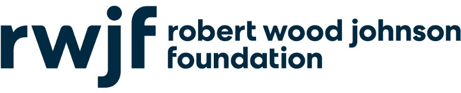 Robert Wood Johnson Foundation logo in dark blue and teal on a white background